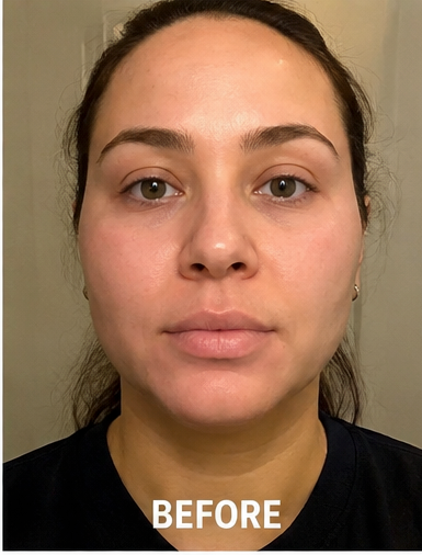 Cherisha M. before taking Lymph Drops