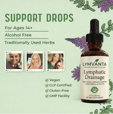 Lymvanta Lymph Drops bottle with dropper showing one 1ml serving